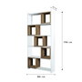 Hanah Home Estantería Moderna Blanco y Nogal